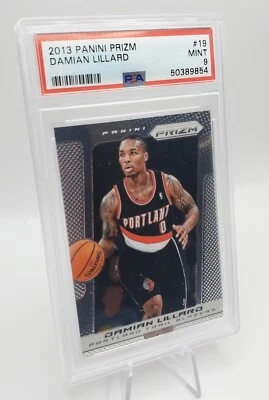2013 PANINI PRIZM #19 DAMIAN LILLARD PSA 9 MINT TRAIL BLAZERS - Image 1 of 2