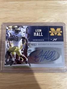 2007 SAGE Rookie Authentic Leon Hall Card NM Autographed Rookie Card NM - Picture 1 of 2