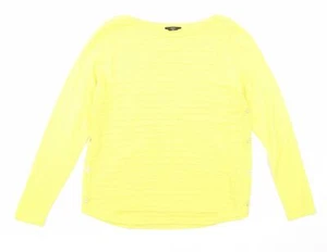 M&Co Womens Yellow Round Neck Acrylic Blend Jumper Size 12 - Picture 1 of 10