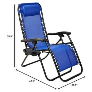 BalanceFrom Adjustable Zero Gravity Lounge Chair Recliners for Patio - Picture 1 of 5