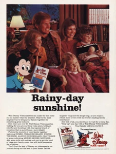 1983 Walt Disney Home Video: Rainy Day Sunshine Vintage Print Ad - Picture 1 of 1