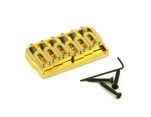 Brandnew hipshot 6 string String Fixed .125 Guitar Bridge Gold - Imagen 1 de 1