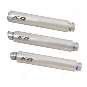 60.5mm Titanium Muffler Silencer Motorcycle Exhaust Tips Universal Left Right - Picture 1 of 23