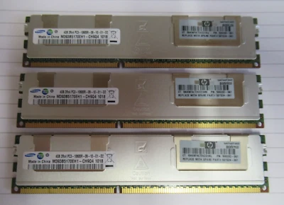 Samsung M393B5170EH1-CH9Q4 12GB (3x4GB) PC3-10600 DDR3-1333MHz ECC CL9 240P RAM - Image 1 of 4