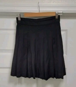 Sim & Sam Pleated Skirt Women's Size XS Black Casual College - Picture 1 of 10