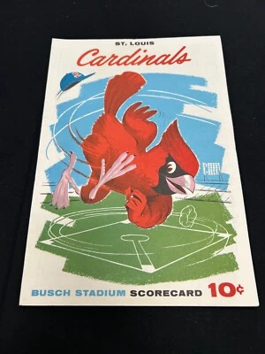 1962 St Louis Cardinals San Francisco Giants Musial Willie Mays Scorecard - Image 1 of 4