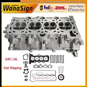 For G4FJ 1.6L 12-19 Kia Soul Rio Hyundai Veloster Accent Cylinder Head Assembly - Picture 1 of 20