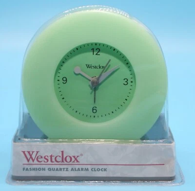 NEW WESTCLOX FASHION QUARTZ ALARM CLOCK TEAL GREEN #48048 - Image 1 of 4