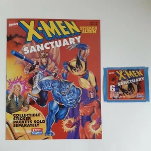 Leeres Marvel X-Men Stickeralbum Fleer Skybox Comics + 1 ungeöffnetes Stickerpaket - Bild 1 von 12
