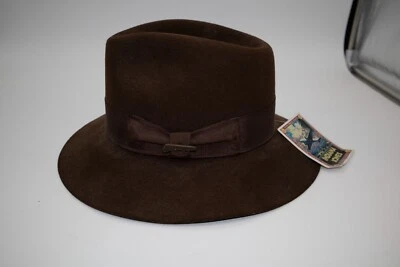 Sombrero Fedora Indiana Jones 100% Lana Marrón Talla S Película Oficial Indian Jones Foto 1 de 4
