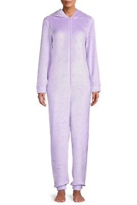 Traje de unión con capucha lavanda UNICORNIO BRILLANTE S (4-6) 1 pieza pijama nuevo con etiquetas Foto 1 de 4