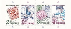 Suecia 1986 Yvert 1357/60 exposición filatélica MNH - Imagen 1 de 1