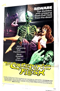 vtg 1972 Creeping Flesh Horror Poster Christopher Lee Peter Cushing Hammer - Picture 1 of 15