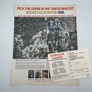 Sports Illustrated Pick Super Bowl Teams 1971 Vtg Print Ad 10"x13" Cowboys Colts - Picture 1 of 4