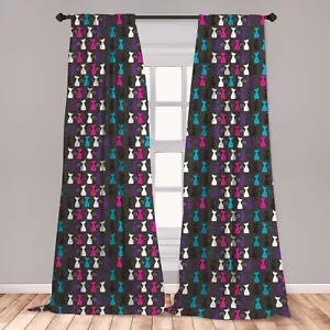 Abstract Microfiber Curtains 2 Panel Set Living Room Bedroom in 3 Sizes - Picture 1 of 102