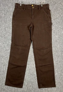 Carhartt Double Knee Carpenter Pants Women's Size 8 Regular Fit Brown - Picture 1 of 13