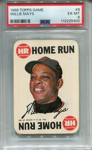 1968 Topps Game #8 Willie Mays PSA 6 EX-MT San Francisco Giants - Picture 1 of 2