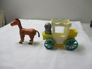 Fisher Price Little People Vintage 993 Castle CARRIAGE HORSE KNIGHT