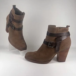 Ivanka Trump Filoer Womens Size 6.5 M Suede Leather Zip High Heel Ankle Boots - Picture 1 of 14