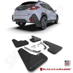 Rally Armor UR Black Mud Flaps w/ Grey Logo for 2024-2025 Subaru Crosstrek - Picture 1 of 3