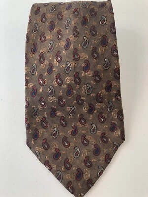 Neiman Marcus Paisley Multicolor 100% Silk Tie  56"X3.5"                     MT - Изображение 1 из 4