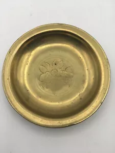 KLEINER CHINESISCHER ASIATISCHER TELLER MASSIV MESSING BRONZE SCHMUCKSCHALE 3,5" - Bild 1 von 4