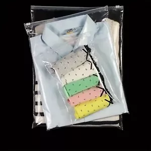 Bolsas de plástico deslizantes para almacenamiento de ropa 100 piezas, camisetas con orificio de ventilación - Imagen 1 de 8