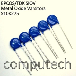 2pcs Varistore EPCOS/TDK S10K275 275VAc 350VDc B72210S271K101