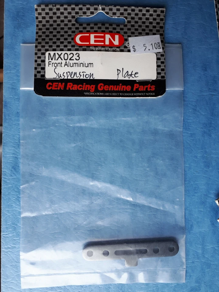 VINTAGE CEN 23 RARE FRONT SUSPENSION PLATE ALUMINIUM GUN METAL MX023 NIP - Image 1 of 1