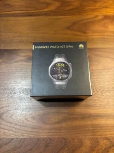 Huawei Watch GT 5 Pro 46mm BLACK 1.43" AMOLED Bluetooth iOS Android Smartwatch - Picture 1 of 13