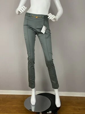 Love Moschino Algodón Ajustado Pantalones de Vestir Gris Algodón Pantalones Talla 2 EE. UU. Foto 1 de 4