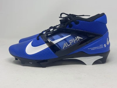 Size 11.5 - Nike Alpha Menace 4 Pro Football Cleats Blue Black FD7037-400 NEW - Image 1 of 4