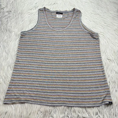 Camiseta sin mangas acogedora Prana XL de varias rayas mezcla de cáñamo para mujer Foto 1 de 4