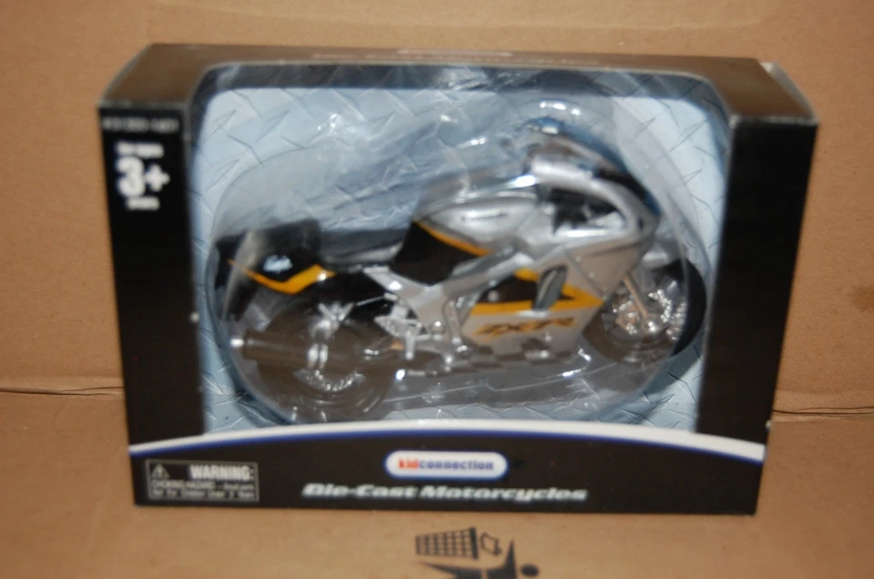 Motocicleta diecast plateada Kawasaki Ninja ZX-7R Kid Connection 1/18 Foto 1 de 1