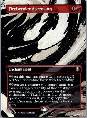 MTG Avatar *FOIL* BORDERLESS SCENE R Firebender Ascension #0312 - Image 1 of 2