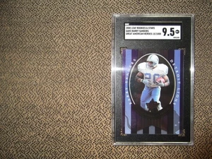 2000 LEAF ROOKIES & STARS GREAT AMERICAN HEROES BARRY SANDERS SGC 9.5 **RARE** - Picture 1 of 2