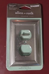 Allen + Roth Cosgrove Placa de Pared Dúplex Única Níquel Satinado 0142899 Cubierta de Salida - Imagen 1 de 2