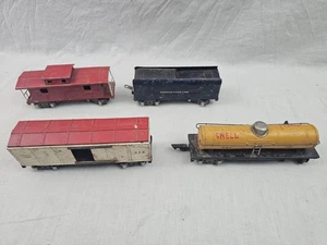 LOT OF AMERICAN FLYER O SCALE TRAIN FREIGHT CARS SHELL TANKER - Picture 1 of 7