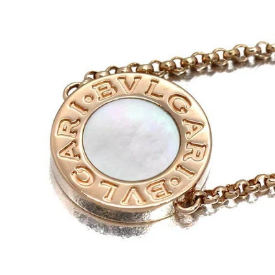 Pulseira BVLGARI SM concha branca K18PG ouro rosa 750 joias acessórios usados - Imagem 1 de 4