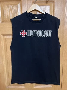 Camisa De Colección Independent Truck Skateboarding Para Hombres L Y2K Mangas Cruzadas Rasgadas - Imagen 1 de 10