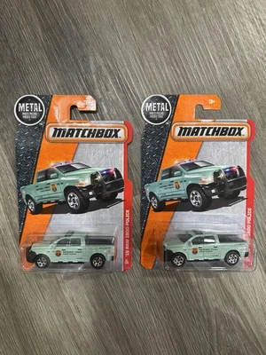Matchbox National Parks ‘15 Dodge Ram 1500 Police Truck Lot Of 2 New In Package - Image 1 of 4