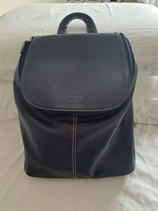 MAI☆TUI New Backpack Bag. Navy Faux Leather. Lined Turquoise Blue Satin. - Picture 1 of 7