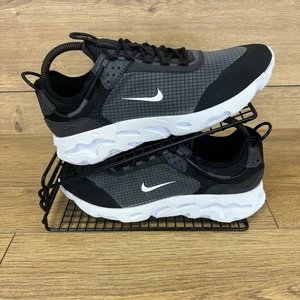Scarpe Nike taglia UK 7 React Live nere grigie bianche palestra corsa scarpe da ginnastica rete - nuove - Foto 1 di 11