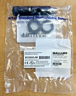 Balluff BOS00JM Photoelectric Sensor BOS 18KF-PA-1HA-S4-C *New in Bag - Image 1 of 4