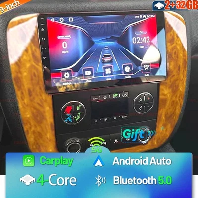 For 2007-2013 Chevy Tahoe Suburban Wireless CarPlay Android 13 Car Radio Stereo - Image 1 of 4