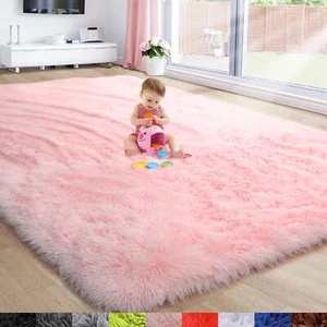 Pink Area Rugs for Bedroom Living Room 5x8 Aesthetic Room Decor for Teen Girl... - Picture 1 of 9