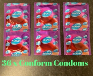 36 x Mates Conform Latex Condoms-Straight Shapes 49mm - Picture 1 of 1