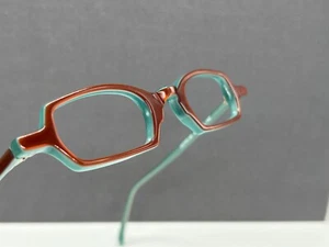 Anne Valentine's Eyeglasses Frames woman Red Braun Blue Angular Akvro Small lens - Picture 1 of 12