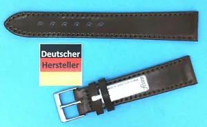 XL Wrist Watch Band Cordovan Horween 18 20mm Black, Braun Made in Germany - Bild 1 von 2