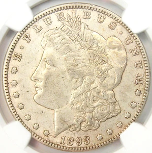 1893-O Morgan Silver Dollar $1 - Certified NGC XF45 (EF45) - Rare Date Coin! - Picture 1 of 4
